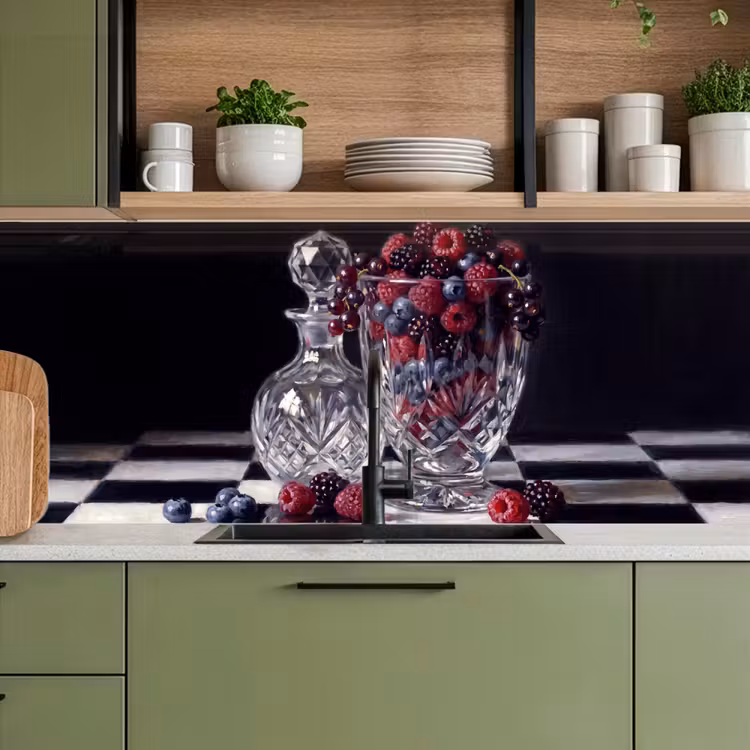 Kitchen Wall Splashback - Berries - Crystal - Still Life - Bessen - Kristal - Stilleven keuken achterwand 2 middel