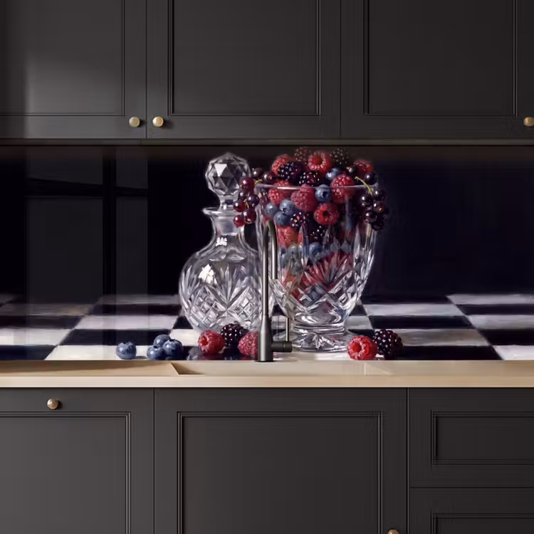 Kitchen Wall Splashback - Berries - Crystal - Still Life - Bessen - Kristal - Stilleven keuken achterwand 2 middel