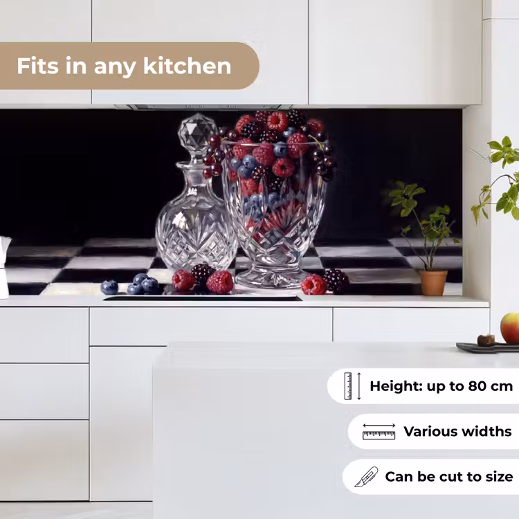 Kitchen Wall Splashback - Berries - Crystal - Still Life - Bessen - Kristal - Stilleven keuken achterwand 2 middel