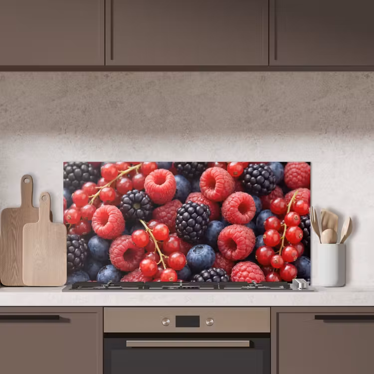 Bessen - Mix - Vers - Eten - Kleurrijk keuken achterwand spatscherm middel -sfeer2