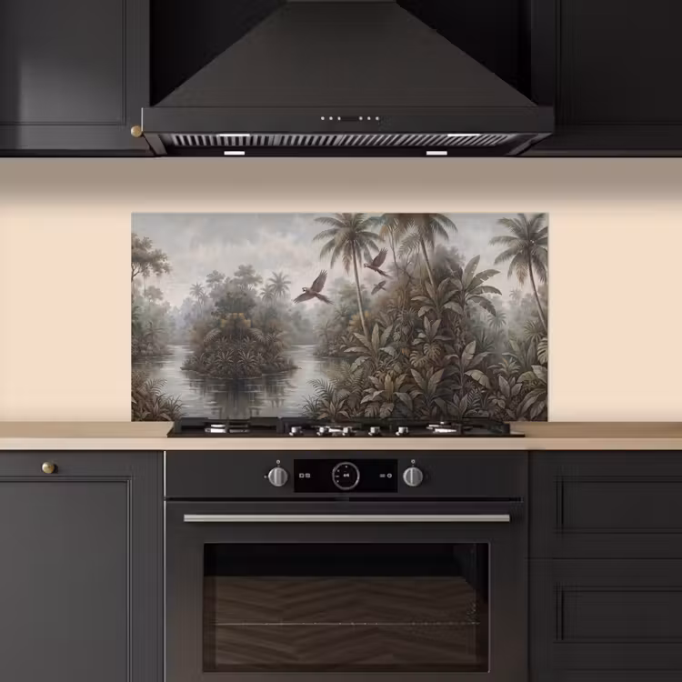 Vogel - Vliegend - Tropisch - Landschap - Klassiek keuken achterwand spatscherm middel -sfeer1