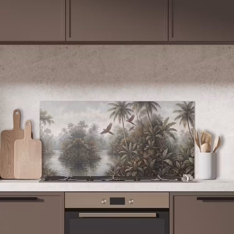 Vogel - Vliegend - Tropisch - Landschap - Klassiek keuken achterwand spatscherm middel -sfeer2
