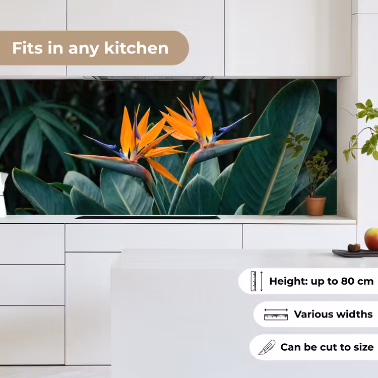 Paradijsvogel - Bloem - Exotisch keuken achterwand 2 middel -sfeer4_UK