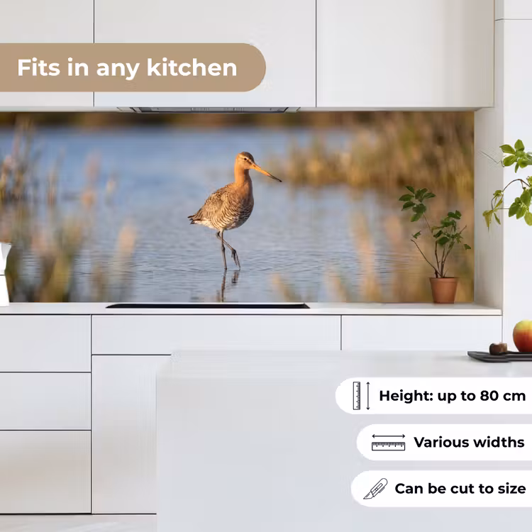 Vogel - Steltloper - Water - Natuur keuken achterwand 2 middel -sfeer4_UK
