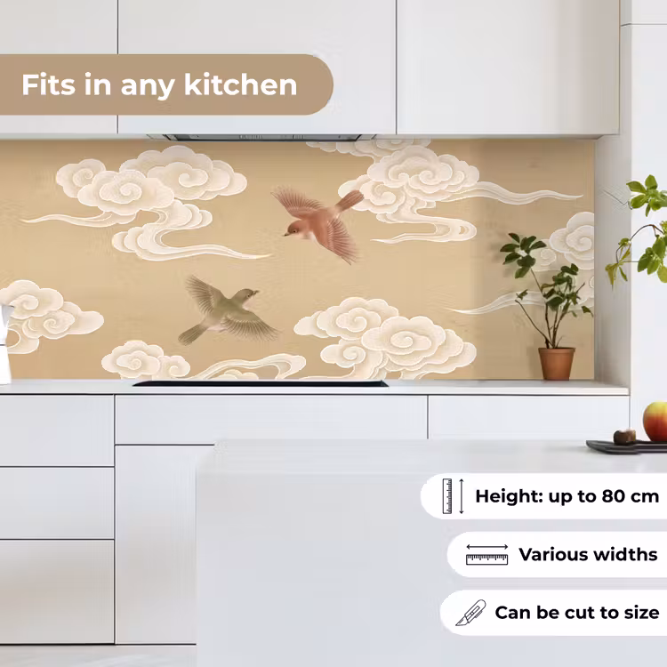 Vogels - Vliegen - Beige keuken achterwand 2 middel -sfeer4_UK