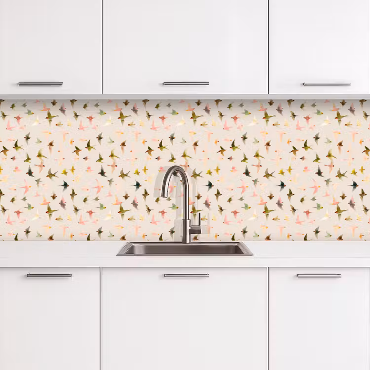 Vogels - Vliegen - Kleurrijk keuken achterwand 2 groot 857 -3d