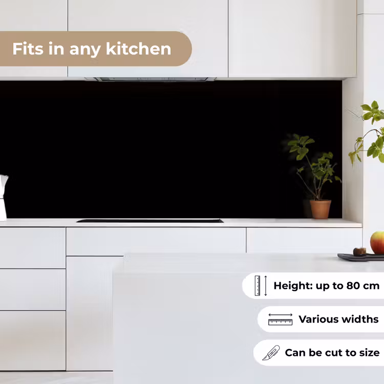 Zwart - Effen kleur keuken achterwand 2 middel 871 -sfeer4_UK