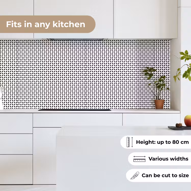 Zwart - Wit - Geometrie - Patronen - Abstract keuken achterwand 2 middel 871 -sfeer4_UK
