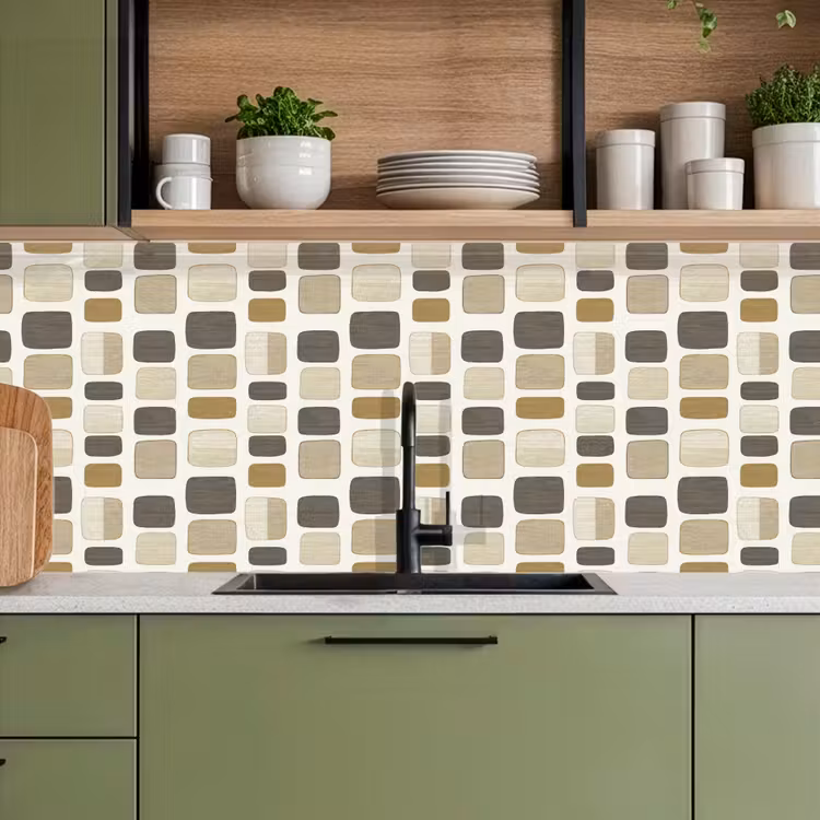 Blokken - Vintage - Grijs keuken achterwand 2 middel 871 -sfeer3