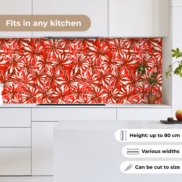 Bloesem - Rood - Patronen - Bloemen keuken achterwand 2 middel 871 -sfeer4_UK