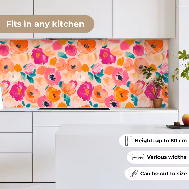 Bloesems - Vrolijk - Kleurrijk keuken achterwand 2 middel 871 -sfeer4_UK