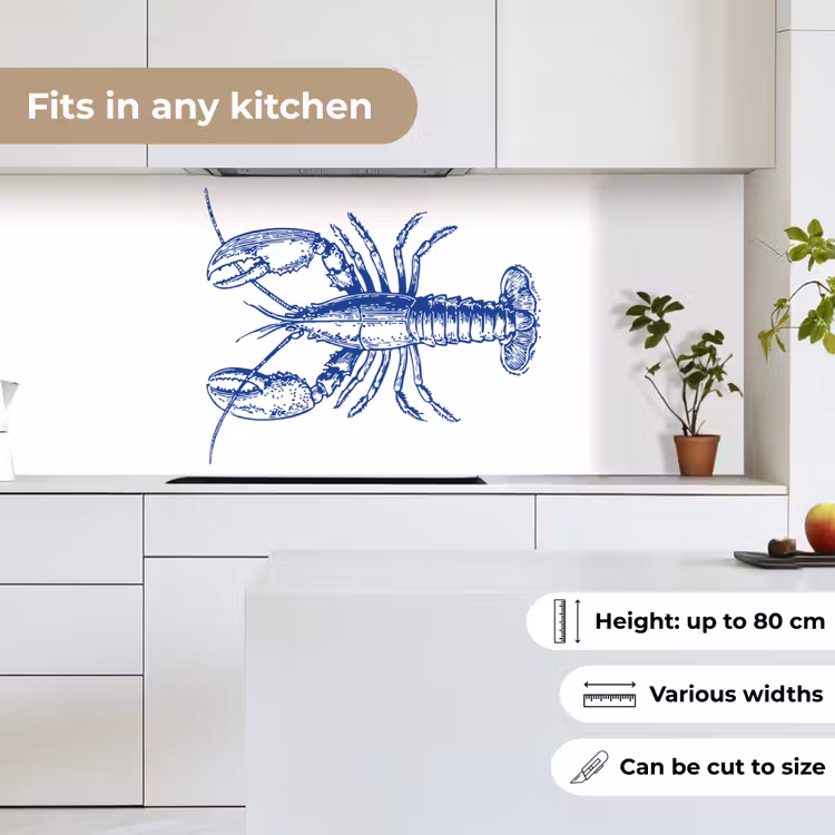 Blauw - Kreeft - Wit keuken achterwand 2 middel -sfeer4_UK