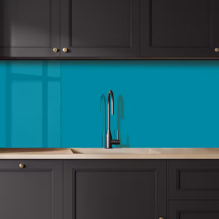 Blauw - Effen kleur keuken achterwand 2 middel 871 -sfeer1