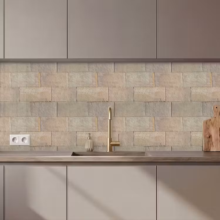 Hardstenen - Zandsteen - Geel keuken achterwand 2 middel 871 zz_3dshopping