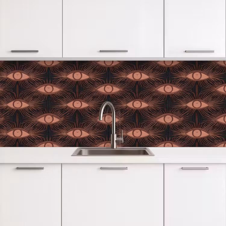 Boheems - Oog - Bruin keuken achterwand 2 groot 857 -3d