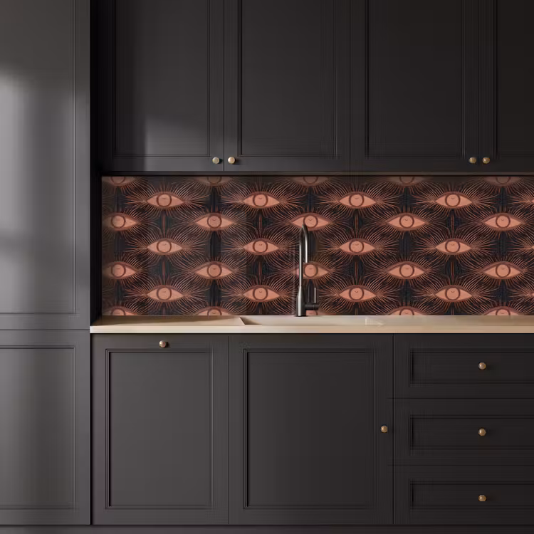 Boheems - Oog - Bruin keuken achterwand 2 groot 857 -sfeer1