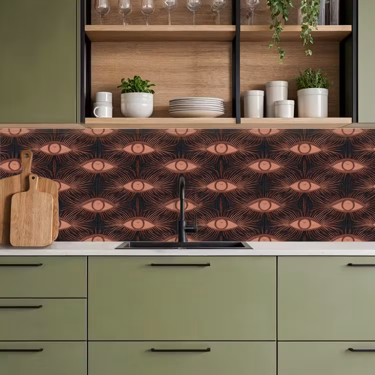 Boheems - Oog - Bruin keuken achterwand 2 groot 857 -sfeer3