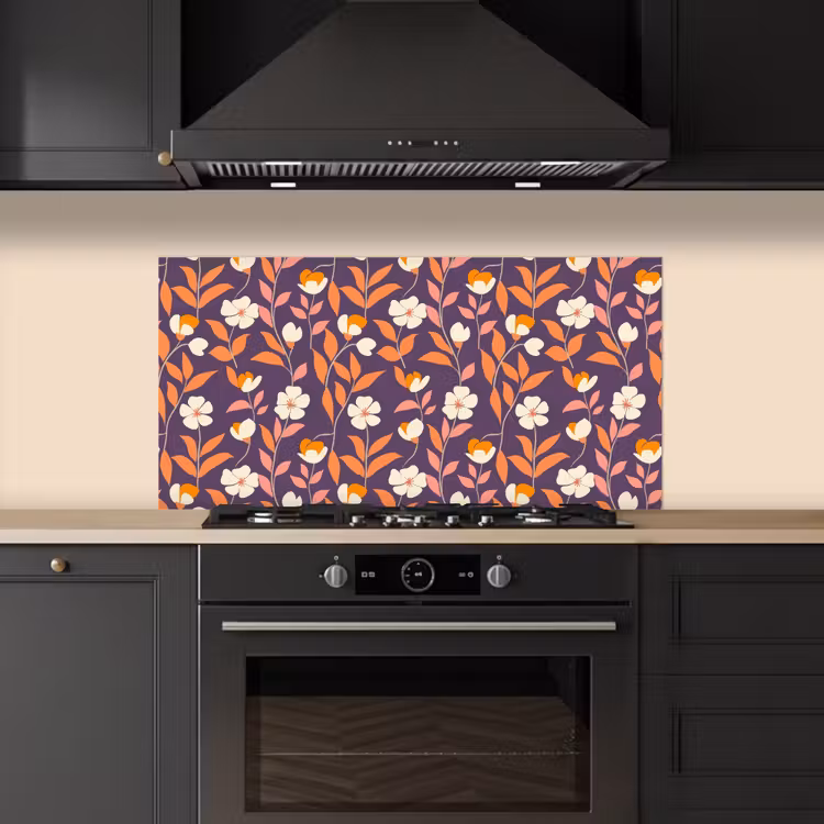 Boho - Vintage - Paars keuken achterwand spatscherm middel 899 -sfeer1