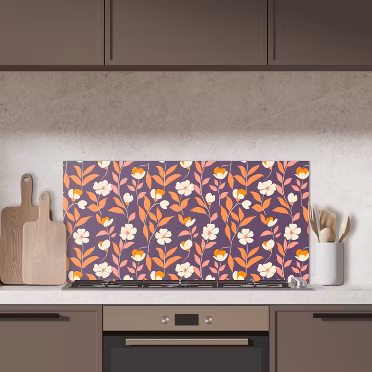 Boho - Vintage - Paars keuken achterwand spatscherm middel 899 -sfeer2