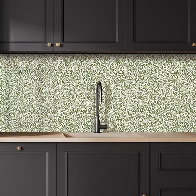 Botanisch - Takken - Groen keuken achterwand 2 middel 871 -sfeer1