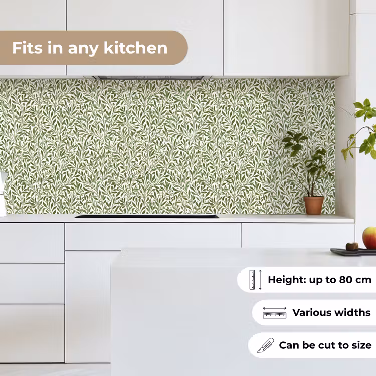 Botanisch - Takken - Groen keuken achterwand 2 middel 871 -sfeer4_UK