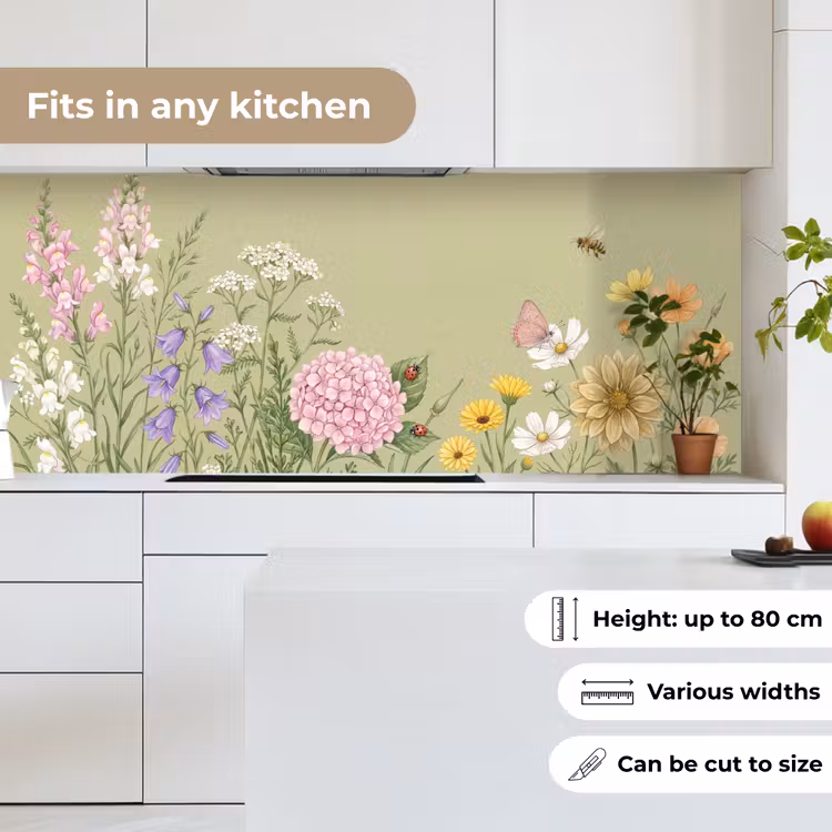 Botanisch - Bloemen - Kleurrijk keuken achterwand 2 middel -sfeer4_UK