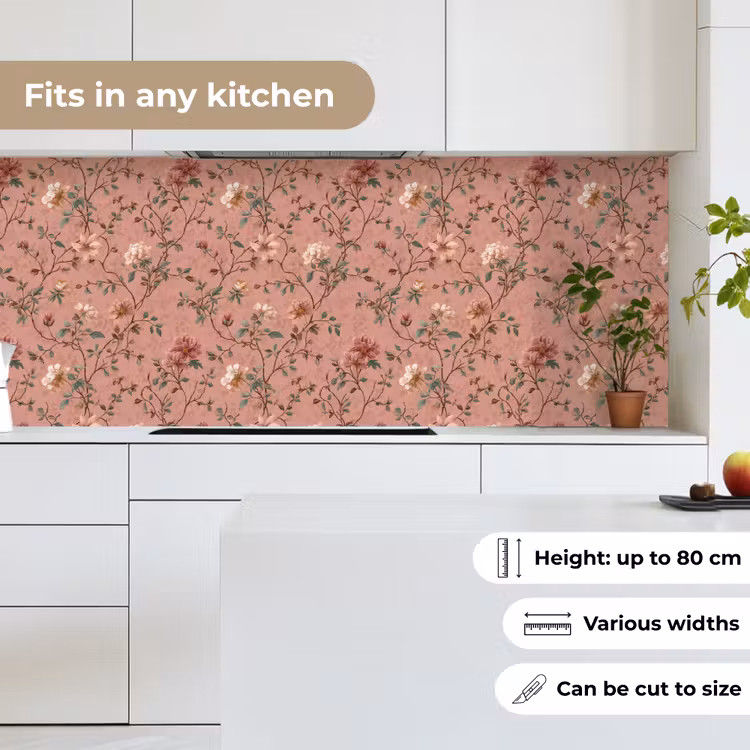 Botanisch - Bloemen - Roze keuken achterwand 2 middel 871 -sfeer4_UK