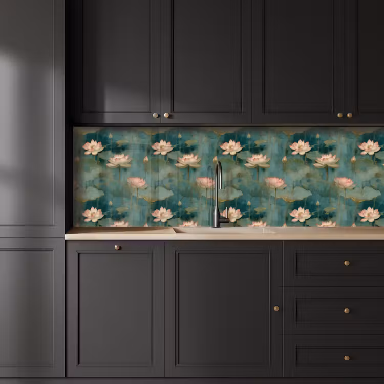 Botanisch - Bloemen - Roze keuken achterwand 2 groot 857 -sfeer1