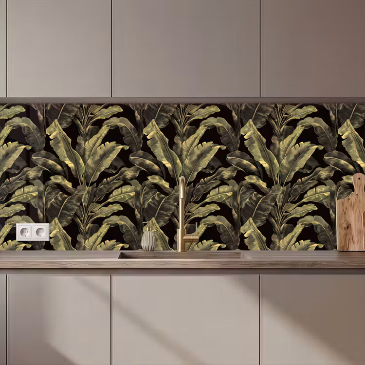 Botanisch - Bladeren - Groen keuken achterwand 2 middel 871 zz_3dshopping