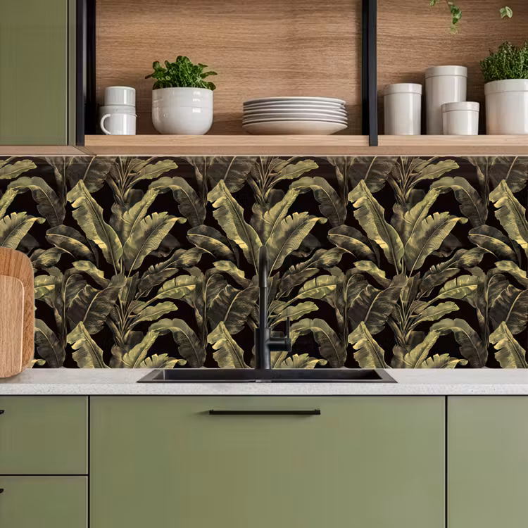 Botanisch - Bladeren - Groen keuken achterwand 2 middel 871 -sfeer3