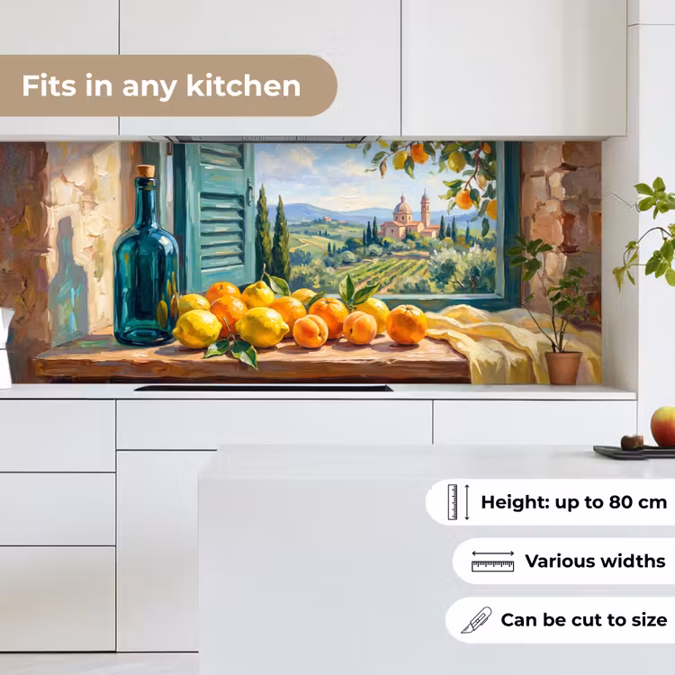 Kitchen Wall Splashback - Bottle - Fruit - Still Life - Fles - Fruit - Stilleven keuken achterwand 2 middel