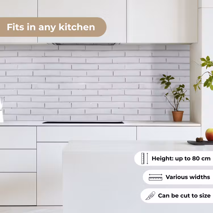 Bakstenen - Geverfd - Wit - Minimalistisch keuken achterwand 2 middel 871 -sfeer4_UK