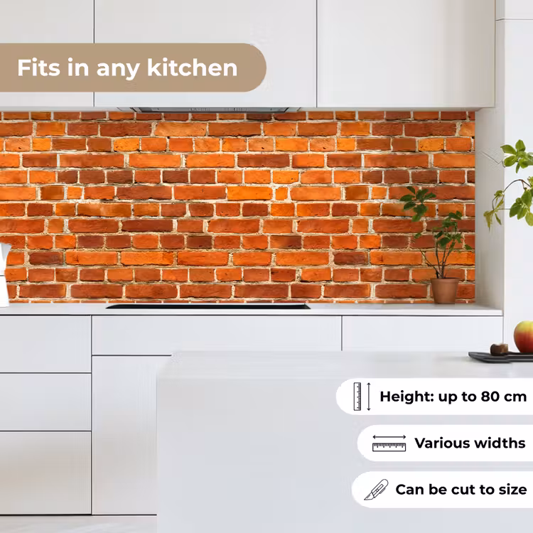Bakstenen - Muur - Rood keuken achterwand 2 middel 871 -sfeer4_UK