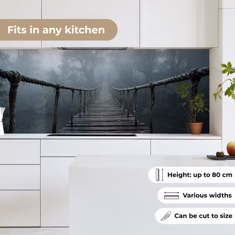Brug - Jungle - Mist - Natuur keuken achterwand 2 middel -sfeer4_UK