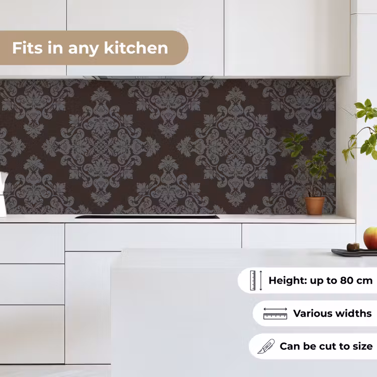 Bruin - Grijs - Sierlijk - Patroon keuken achterwand 2 middel 871 -sfeer4_UK