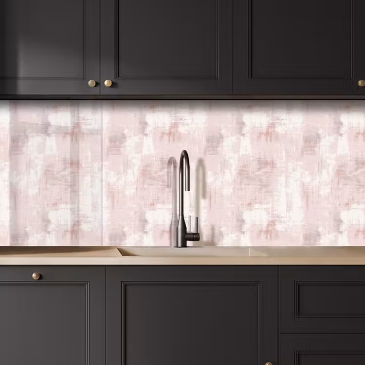 Penseelstrepen - Verbleekte - Roze keuken achterwand 2 middel 871 -sfeer1