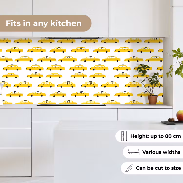 Taxi - Iconisch - Geel keuken achterwand 2 middel 871 -sfeer4_UK