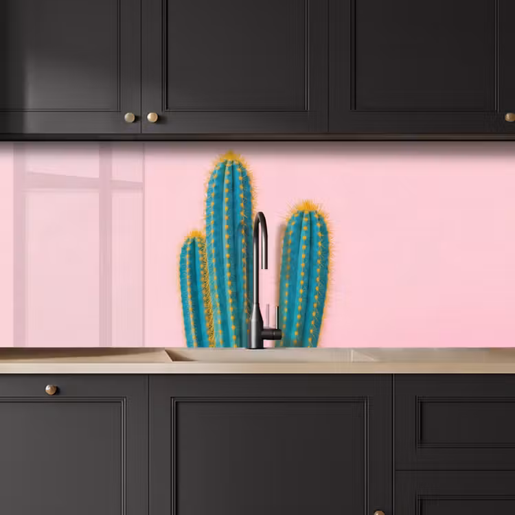 Cactussen - Modern - Pastel keuken achterwand 2 middel -sfeer1
