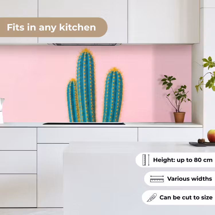 Cactussen - Modern - Pastel keuken achterwand 2 middel -sfeer4_UK