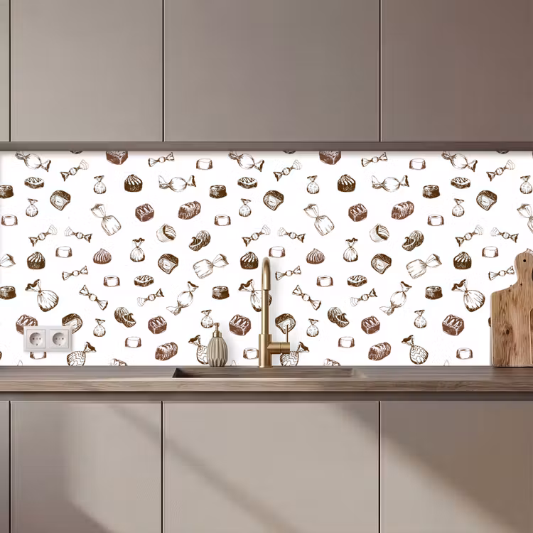 Snoep - Vintage - Chocolade - Design keuken achterwand 2 middel 871 zz_3dshopping