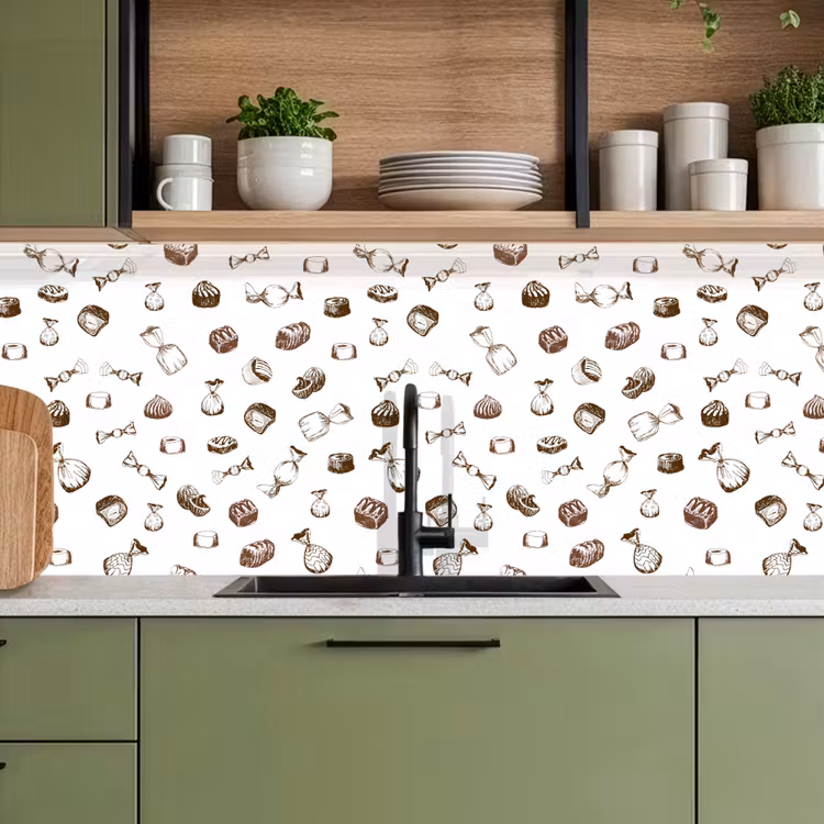 Snoep - Vintage - Chocolade - Design keuken achterwand 2 middel 871 -sfeer3