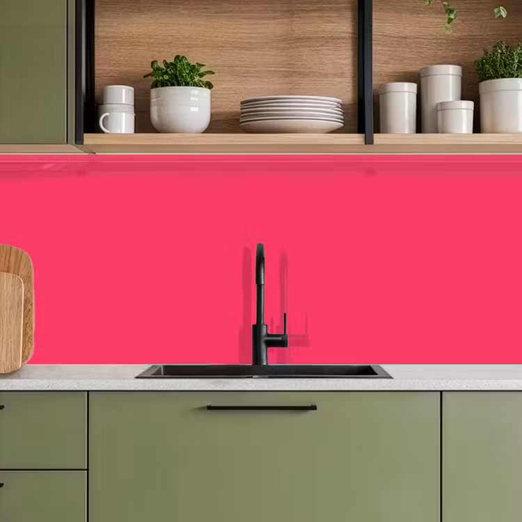 Karmijn - Kleuren - Palet - Roze keuken achterwand 2 middel 871 -sfeer3