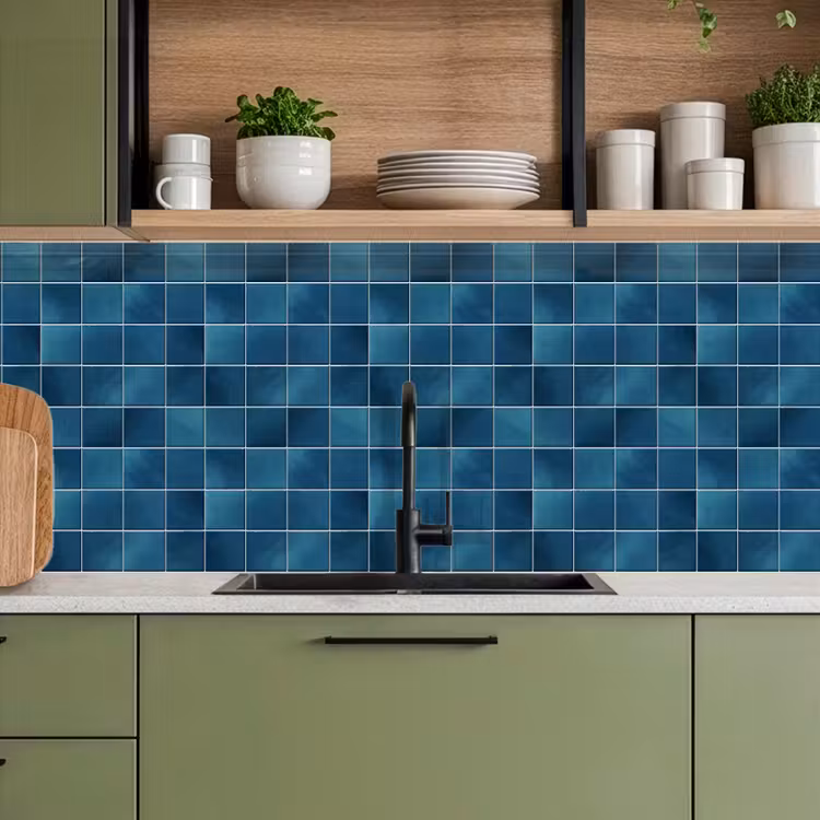 Keramiek - Structuur - Tegel - Blauw keuken achterwand 2 middel 871 -sfeer3