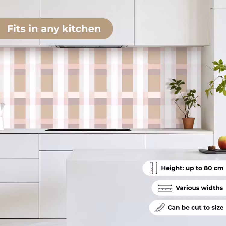 Ruitpatroon - Aardetinten - Minimalistisch keuken achterwand 2 middel 871 -sfeer4_UK