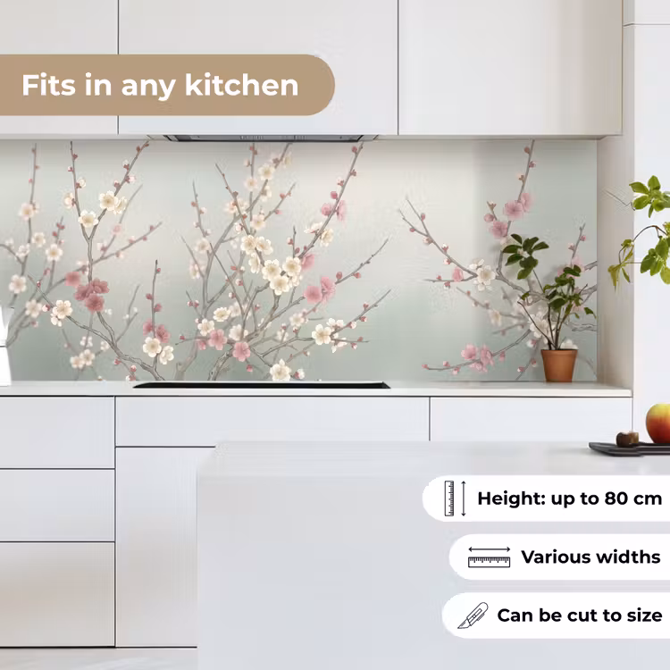 Kersen - Bloesem - Groen keuken achterwand 2 middel -sfeer4_UK
