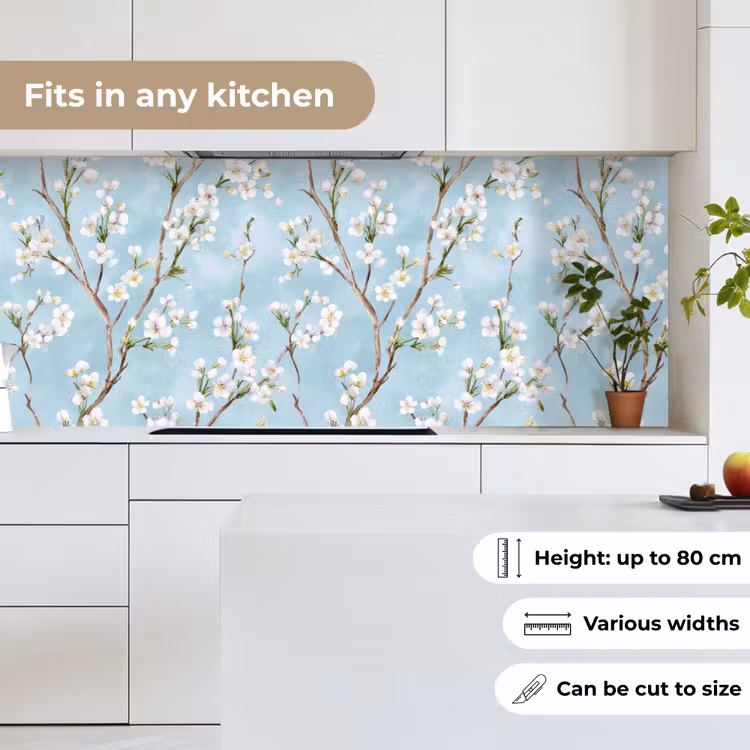 Kersenbloesem - Textuur - Blauw keuken achterwand 2 middel 871 -sfeer4_UK