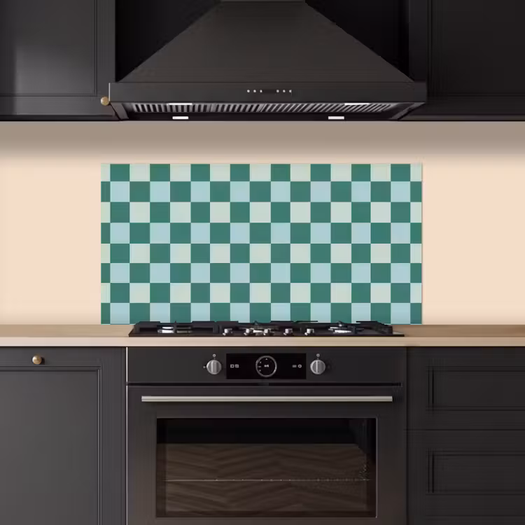 Schaak - Klassiek - Groen keuken achterwand spatscherm middel 899 -sfeer1