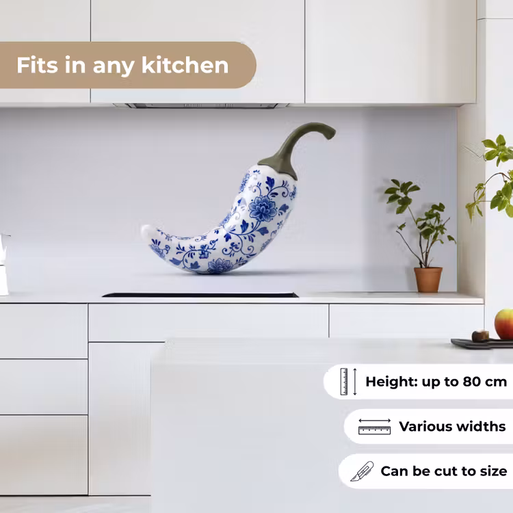 Chilipeper - Keramiek - Blauw keuken achterwand 2 middel -sfeer4_UK