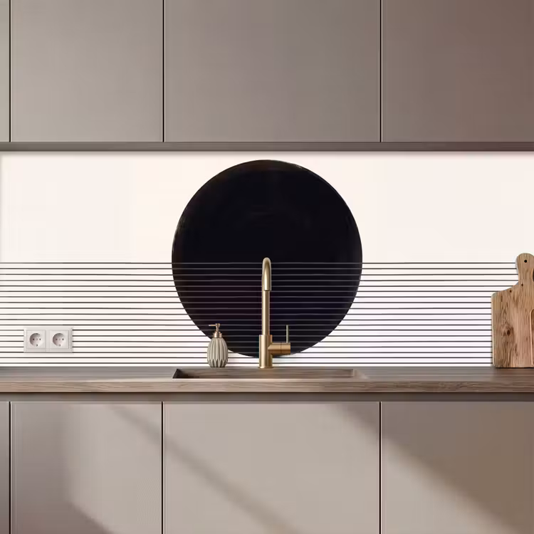 Kitchen Wall Splashback - Circle - Lines - Abstract - Cirkel - Lijnen - Abstract keuken achterwand 2 middel zz_3dshopping