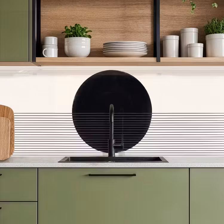 Kitchen Wall Splashback - Circle - Lines - Abstract - Cirkel - Lijnen - Abstract keuken achterwand 2 middel
